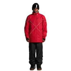 Volcom No Hood X Snowboard Jacket Mens Medium Red 10K Waterproof‎ Shell Ski